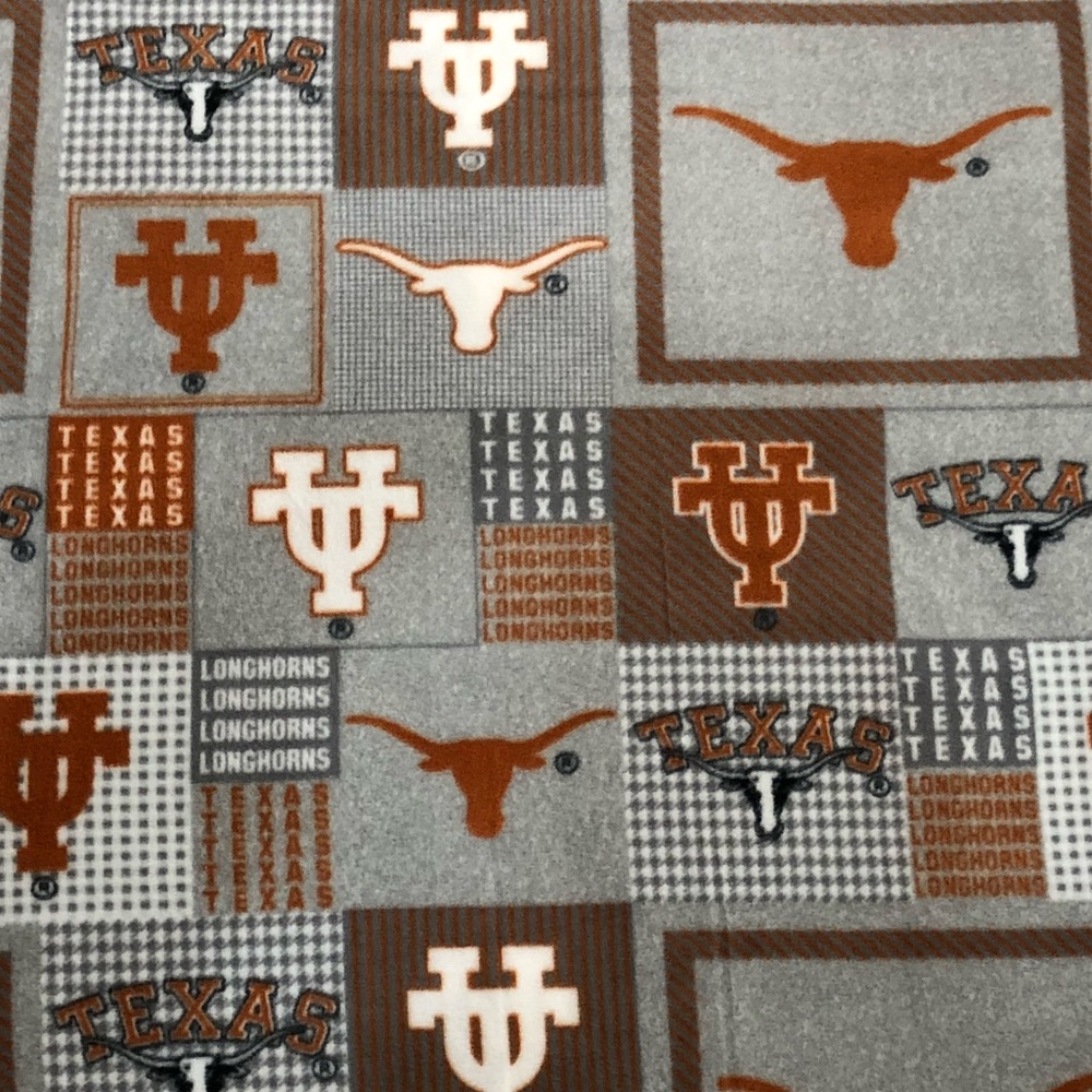 3 yards University of Texas Longhorns fleece fabric